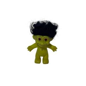 Russ Troll Doll 4" Frankenstein Halloween Black Hair Green Skin